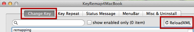 KeyRemap4Macbook-ReloadXML